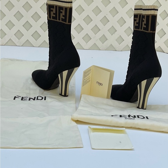 FENDI  ROCKOKO SOCK BOOTIES - Picture 11 of 12